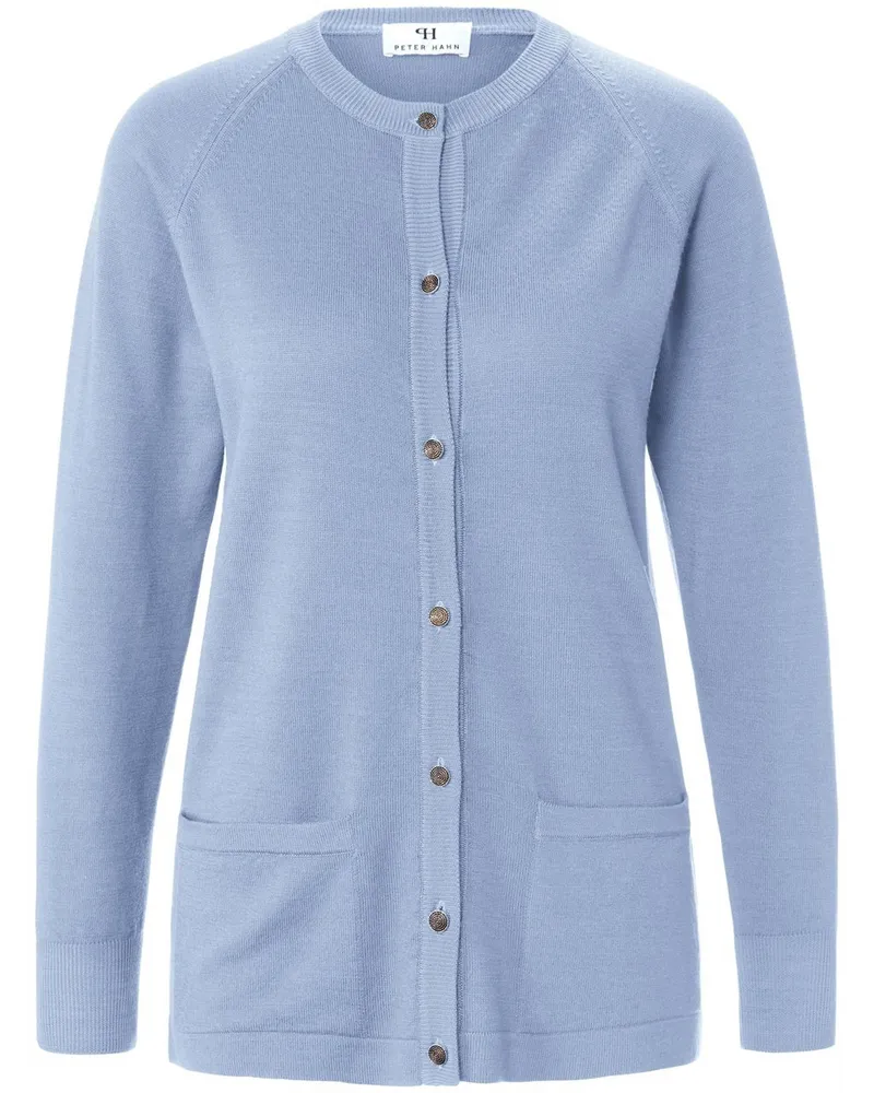 Peter Hahn Strickjacke aus 100%Schurwolle Pure Tasmanian Wool  blau Blau