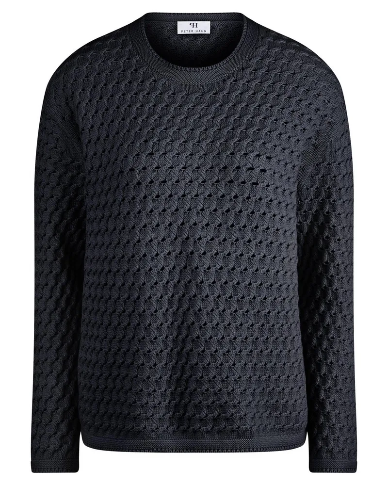 Peter Hahn Rundhals-Pullover  blau Blau