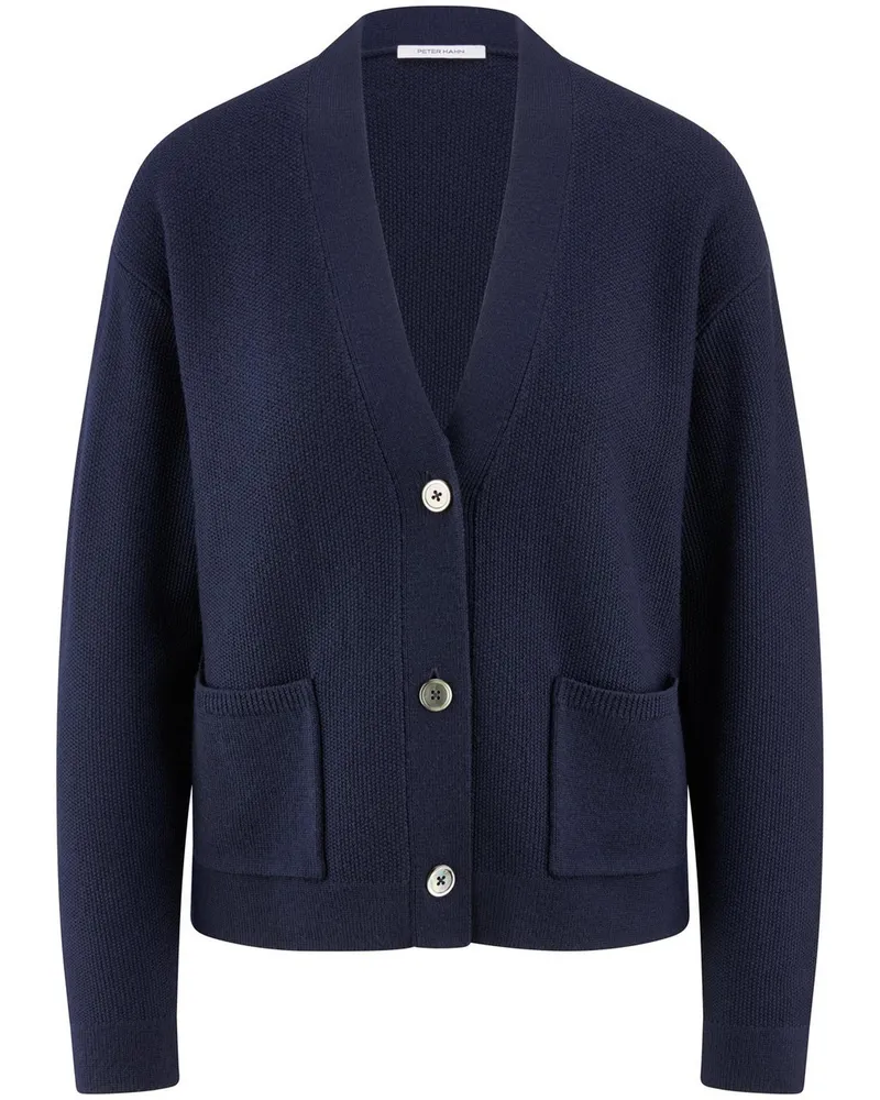 Peter Hahn Strickjacke  blau Blau