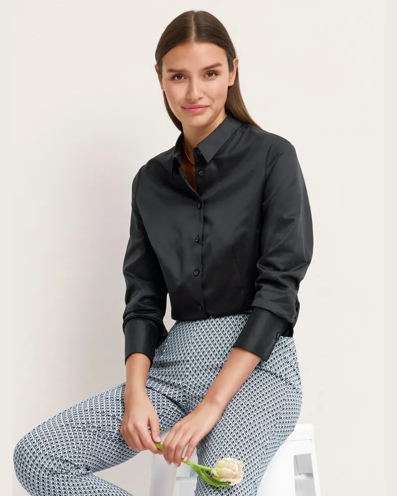 Eterna Bluse  schwarz Schwarz