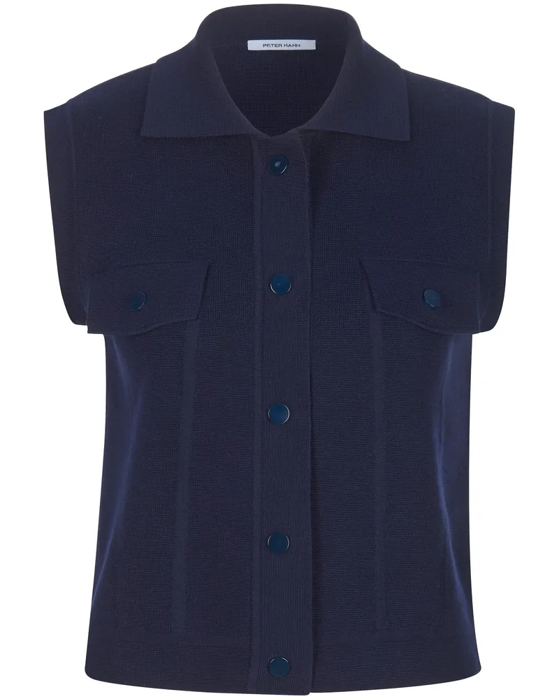 Peter Hahn Strickweste  blau Blau