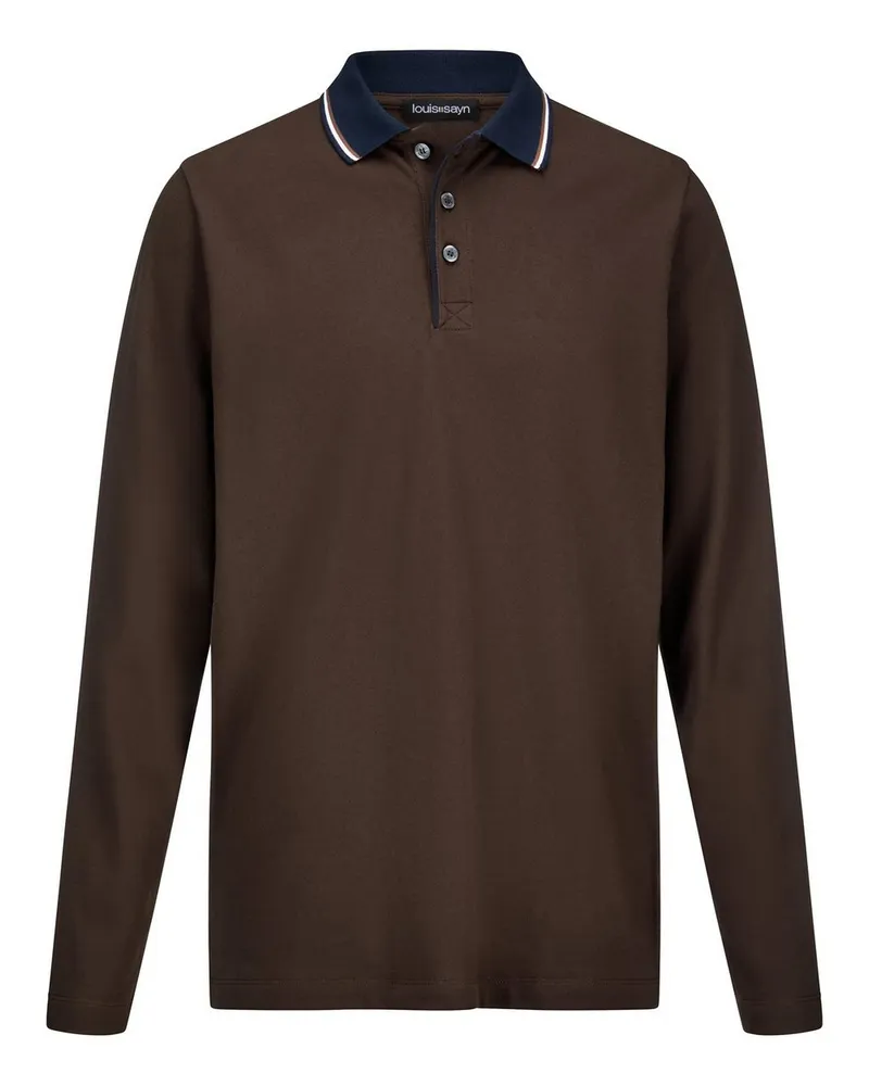 Louis Sayn Langarm-Polo-Shirt  braun Braun