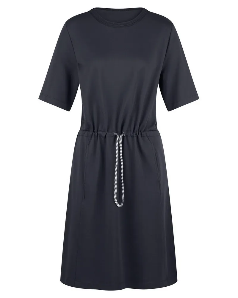 Margittes Jersey-Kleid Rundhals-­Ausschnitt  blau Blau