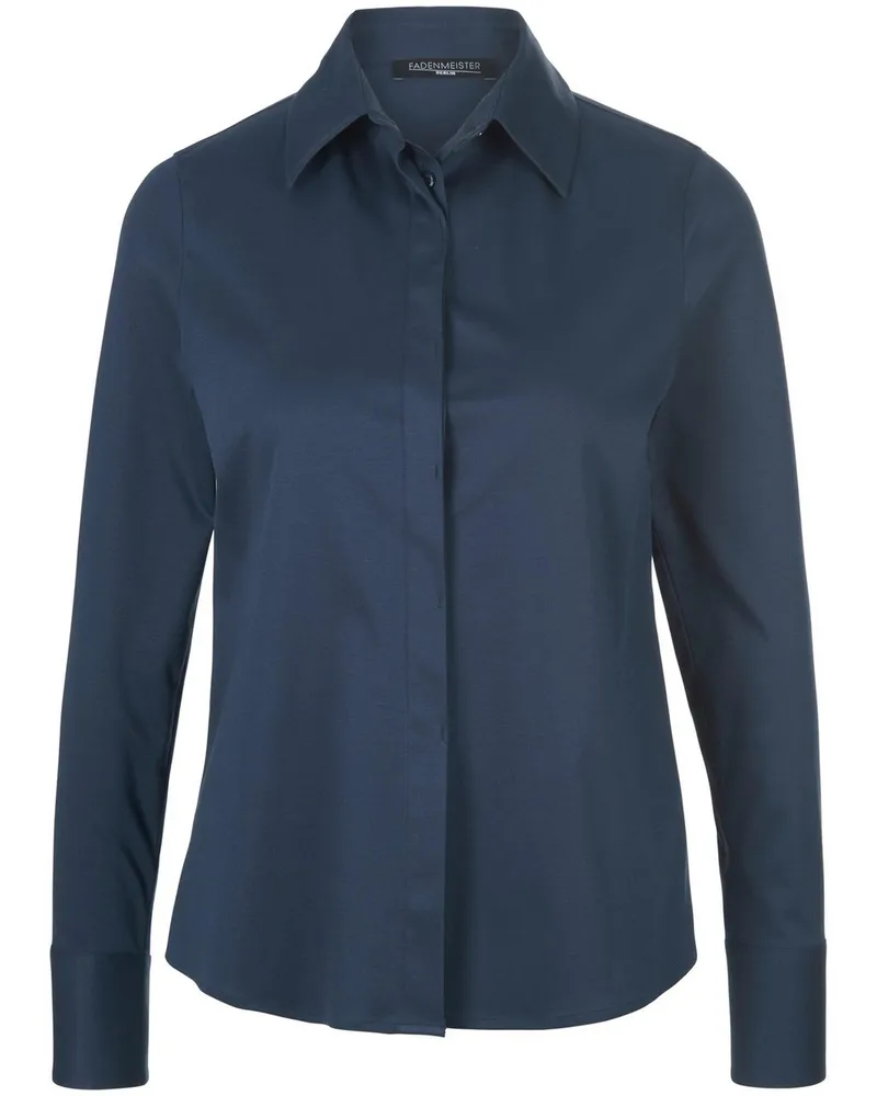 FADENMEISTER BERLIN Jersey-Bluse  blau Blau