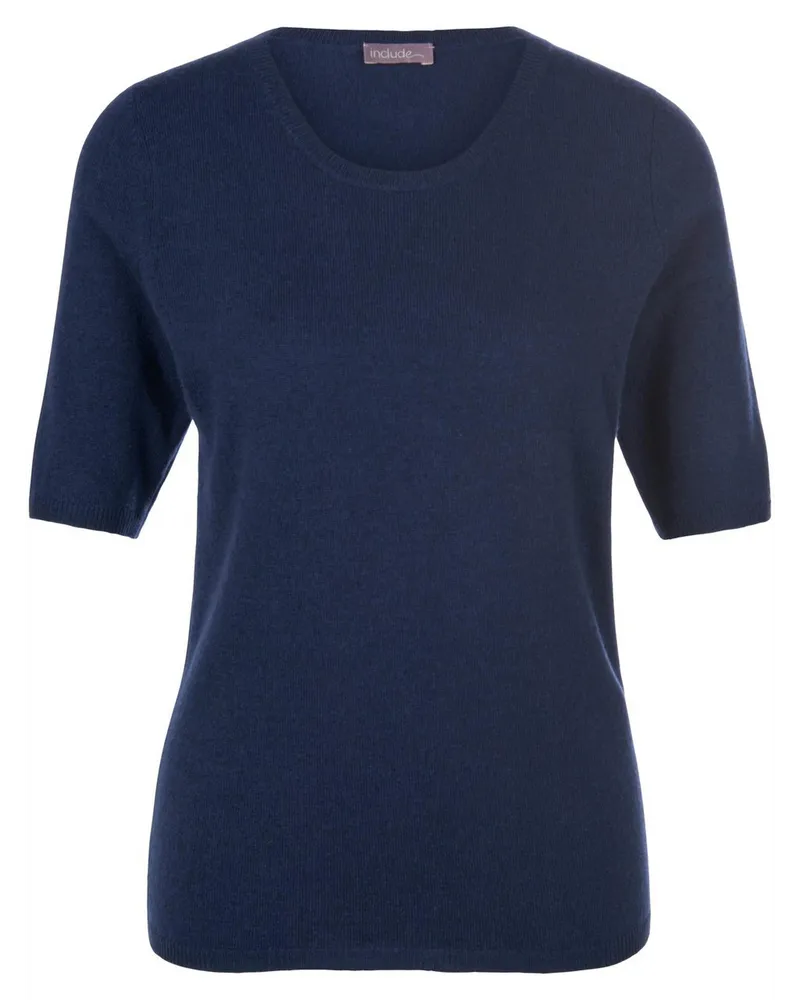 Include Rundhals-Pullover aus Schurwolle und Kaschmir  blau Blau