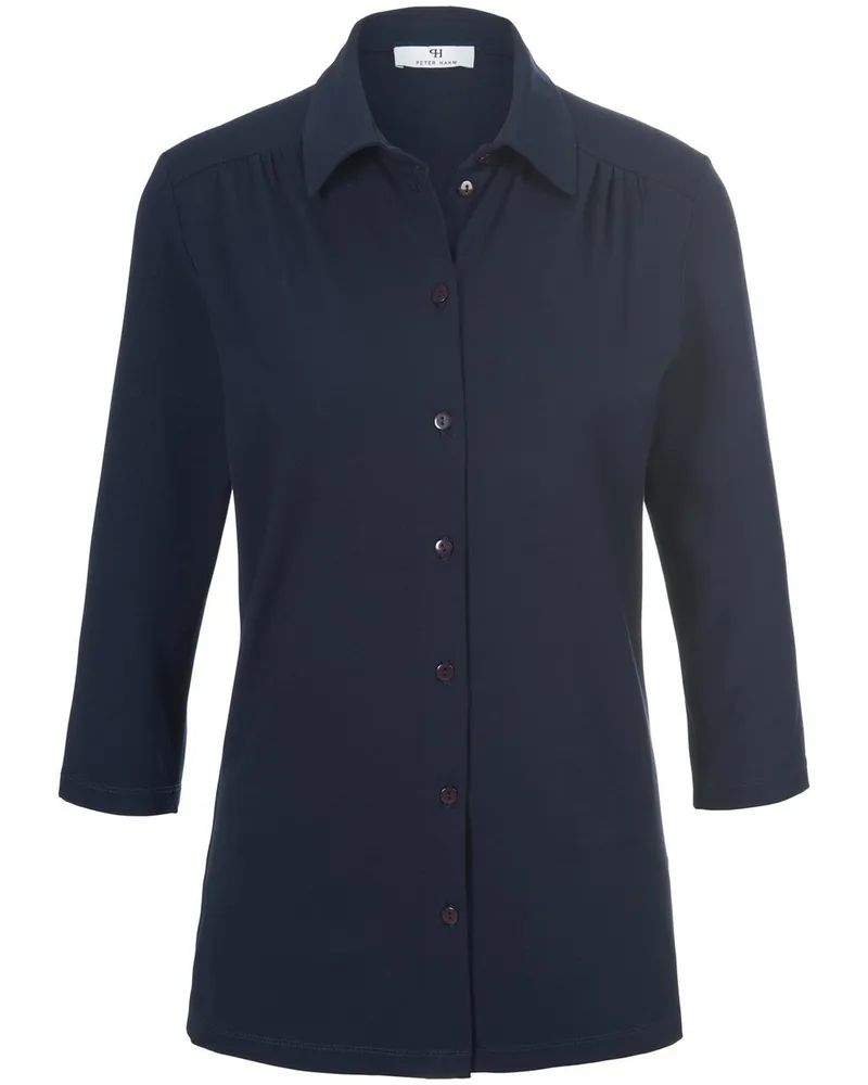 Peter Hahn Jersey-Bluse 3/4-Arm  blau Blau