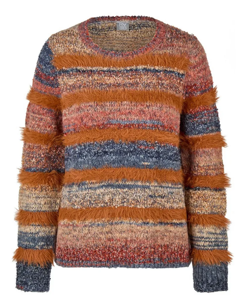 Rabe Rundhals-Pullover  braun Braun
