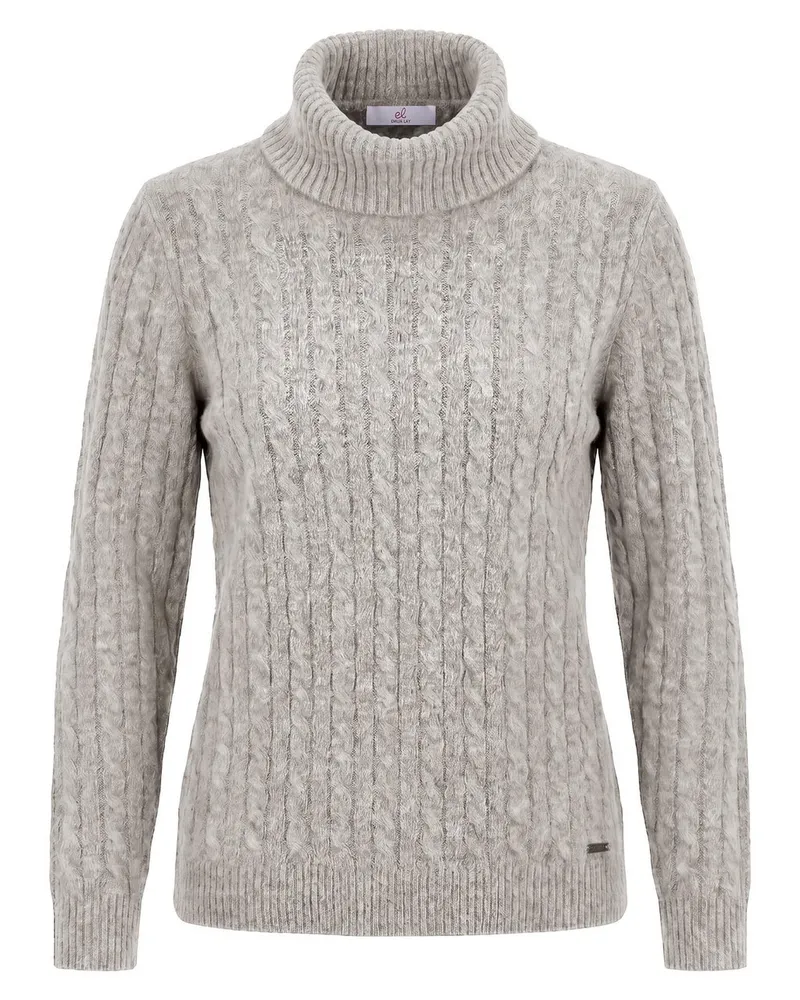 Emilia Lay Rollkragen-Pullover  grau Grau