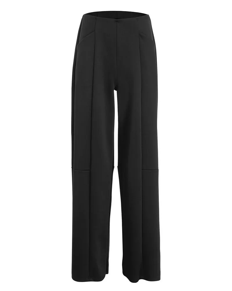 Margittes Wide Fit-Jersey-Hose  schwarz Schwarz
