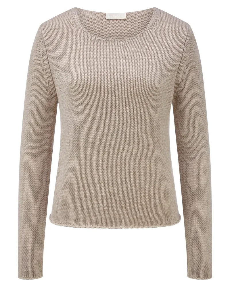 Include Rundhals-Pullover  beige Beige