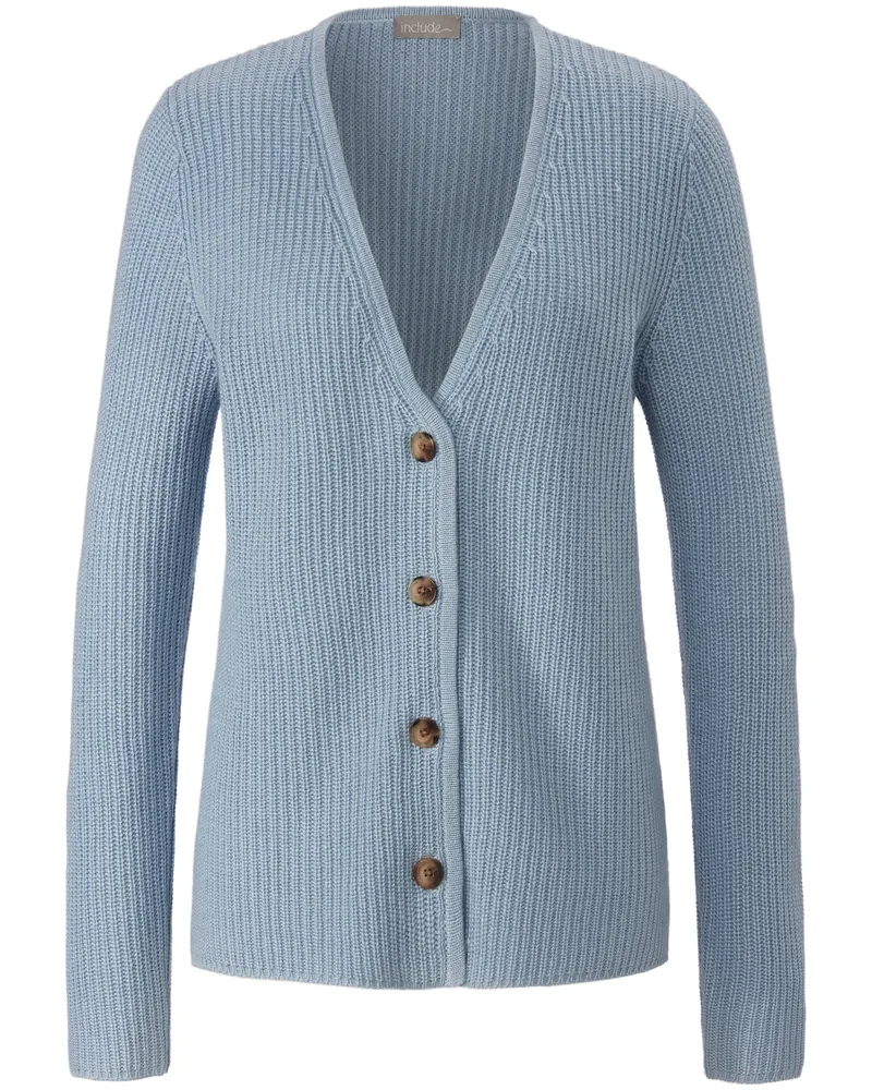 Include Strickjacke aus Seide und Kaschmir  blau Blau