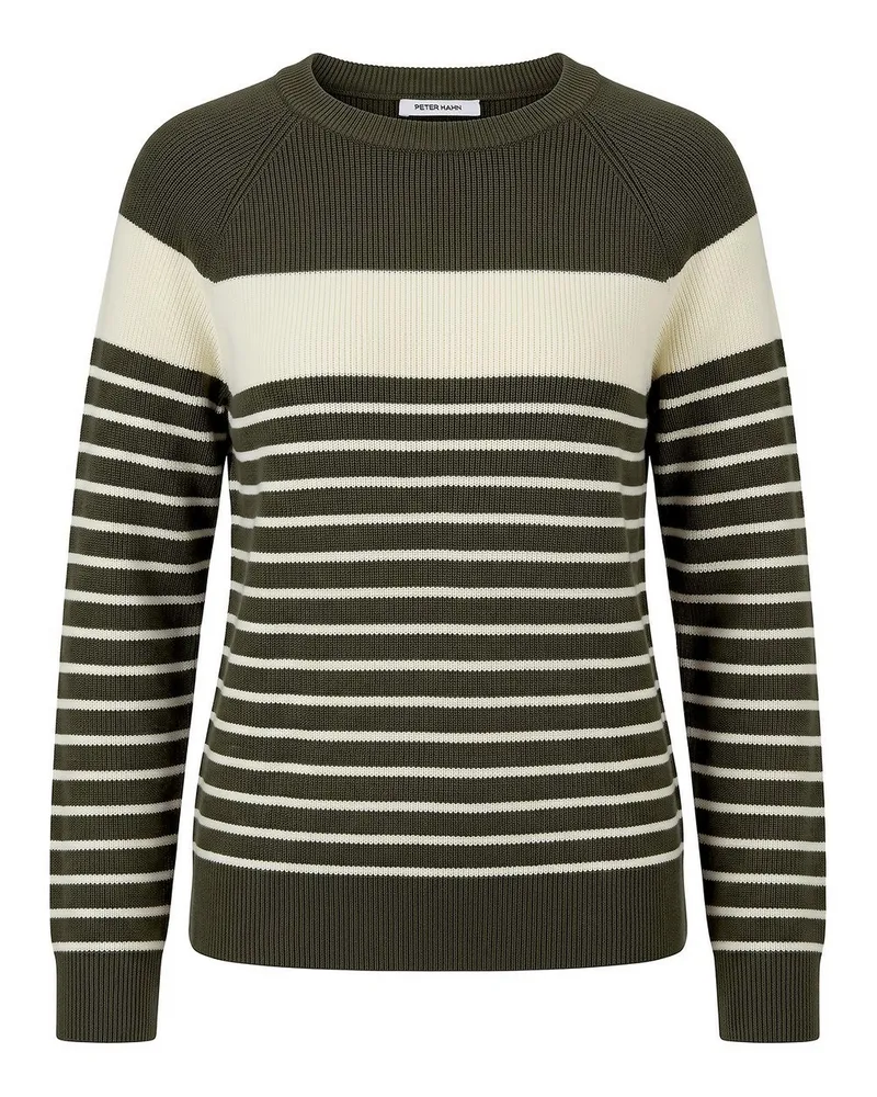 Peter Hahn Rundhals-Pullover  grün Grün