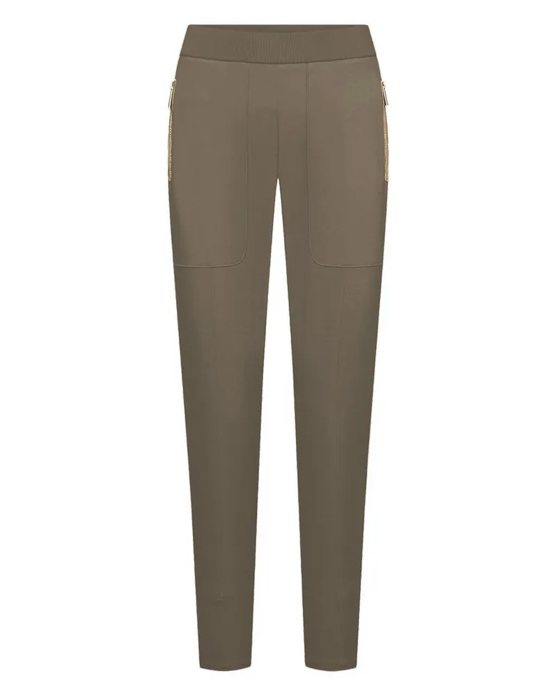 RAFFAELLO ROSSI  Knöchellange Slim Fit-Jersey-Hose  grün Grün