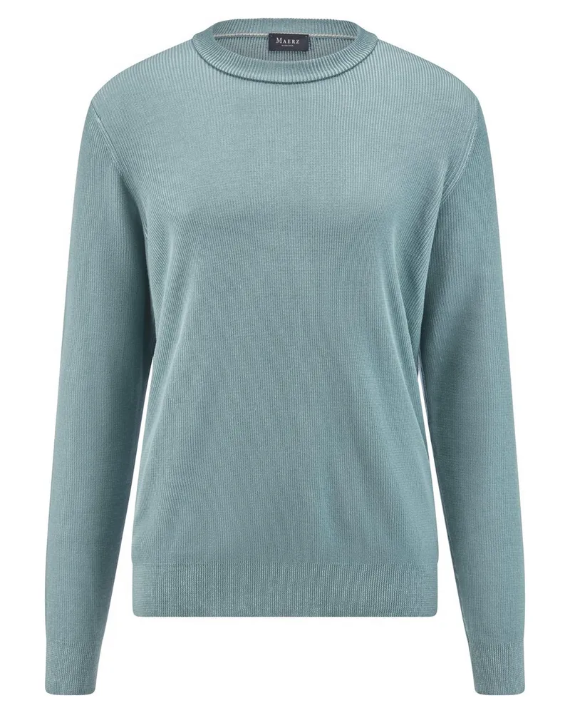 Maerz Rundhals-Pullover  türkis Türkis