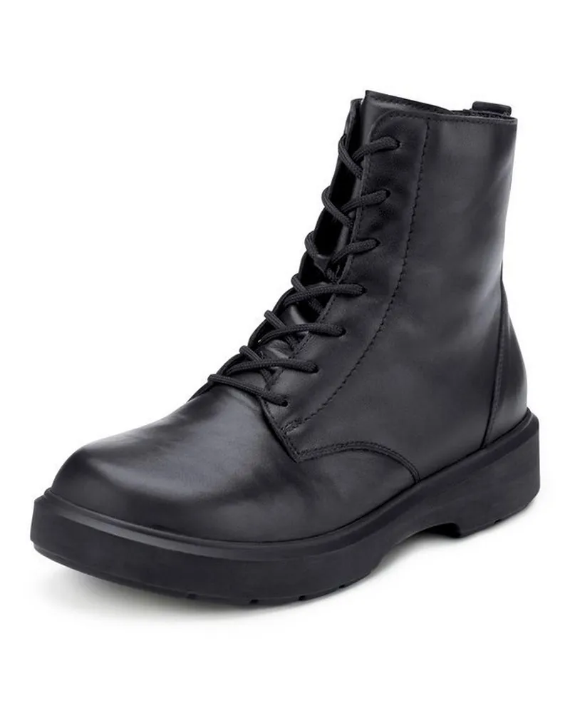 Waldläufer Naturform-Schnür-Stiefelette Quinn  schwarz Schwarz