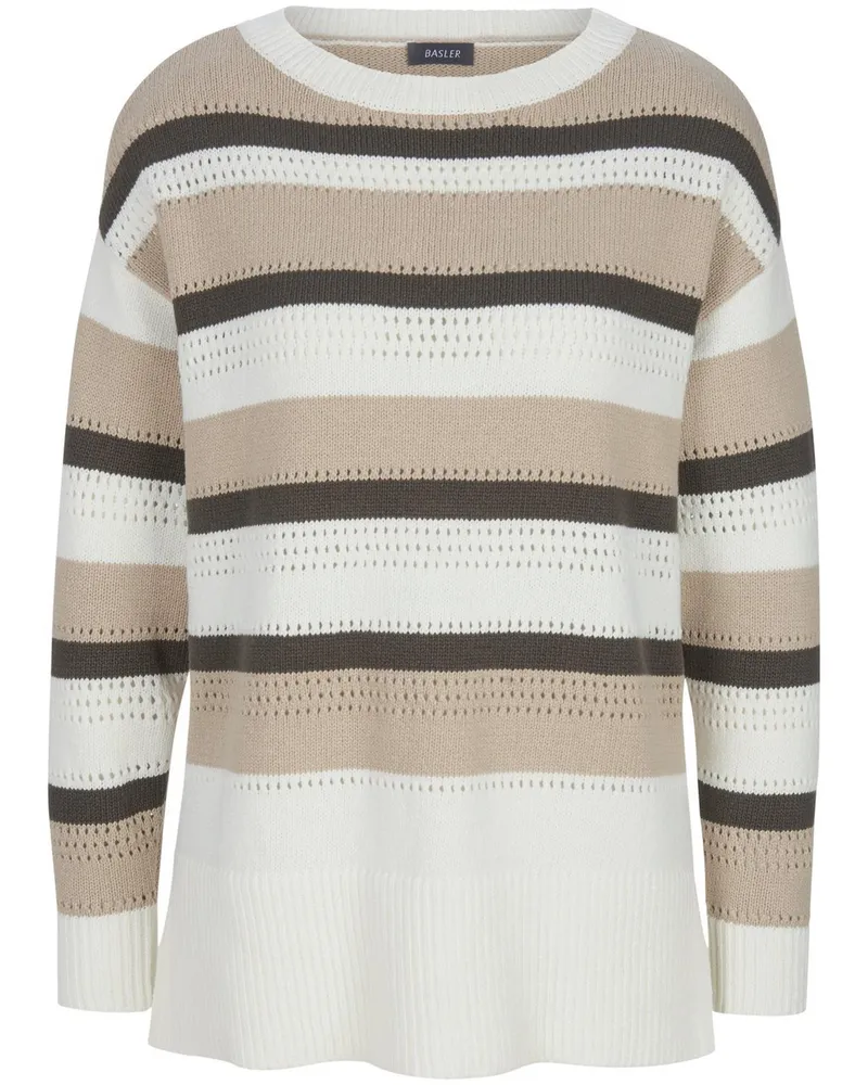 Basler Strickpullover  weiss Weiss