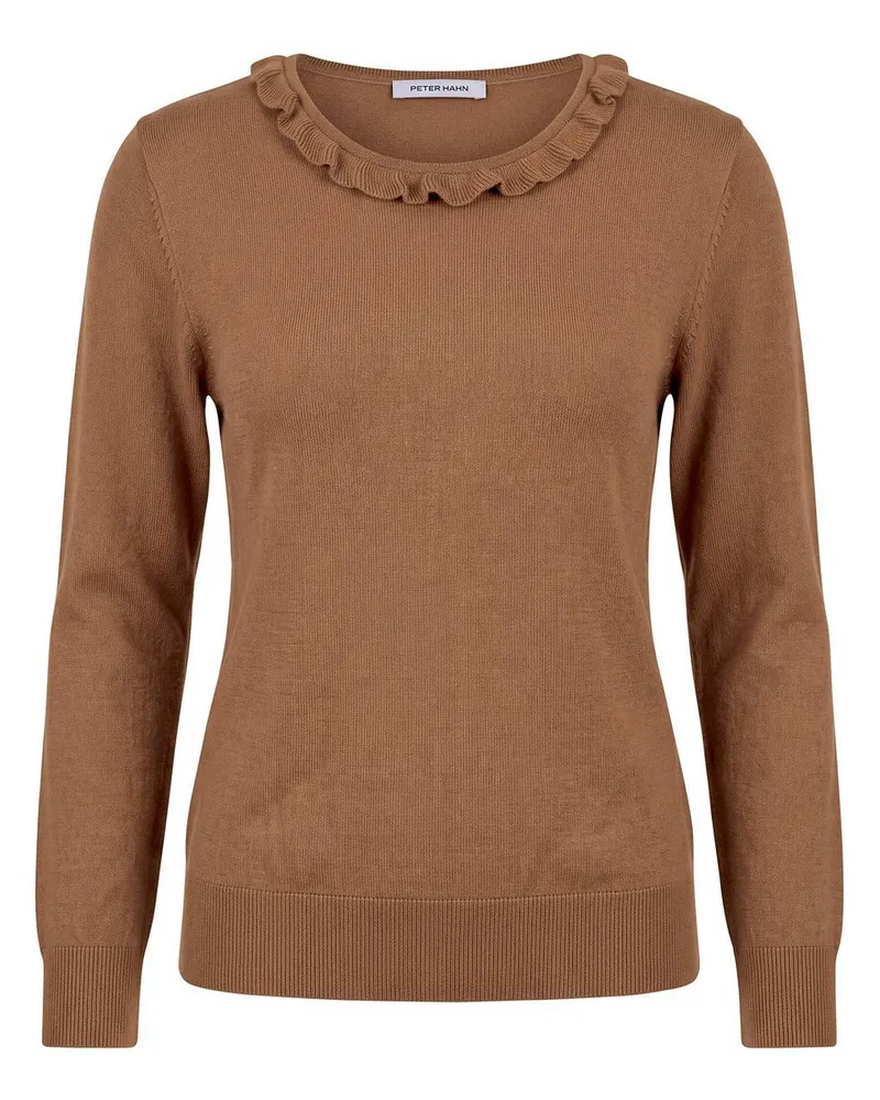 Peter Hahn Rundhals-Pullover  braun Braun