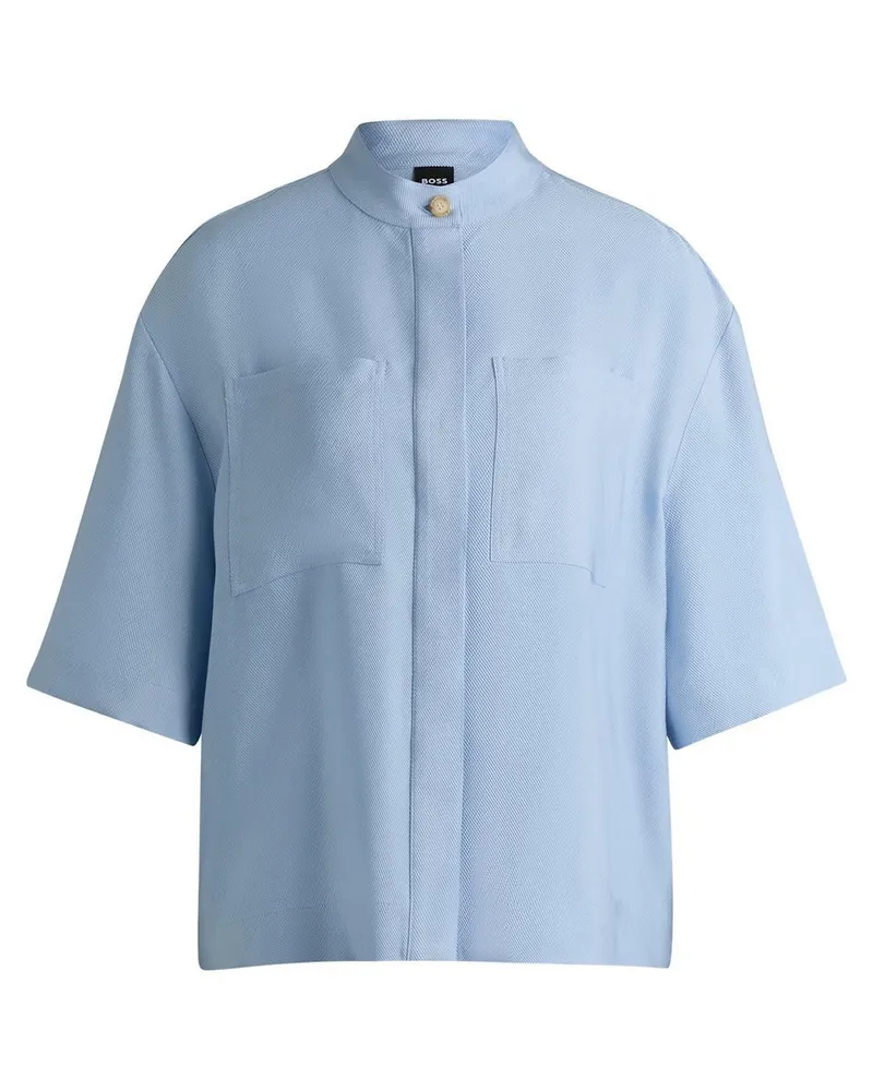 HUGO BOSS Bluse Balisia 3/4-Arm  blau Blau