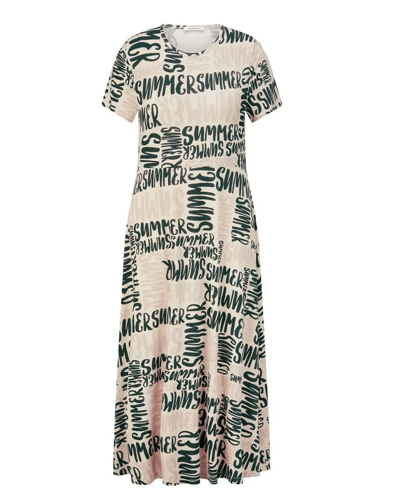 Peter Hahn Jersey-Kleid Rundhals-Ausschnitt  beige Beige