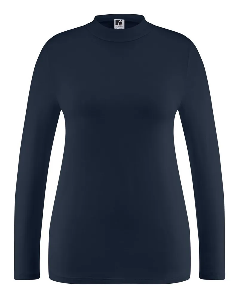 Anna Aura Shirt Stehkragen  blau Blau