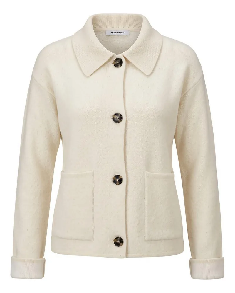 Peter Hahn Strickjacke  weiss Weiss