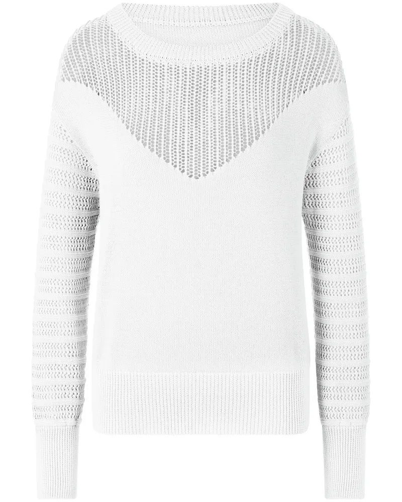 Peter Hahn Rundhals-Pullover aus 100% SUPIMA®-Baumwolle  weiss Weiss