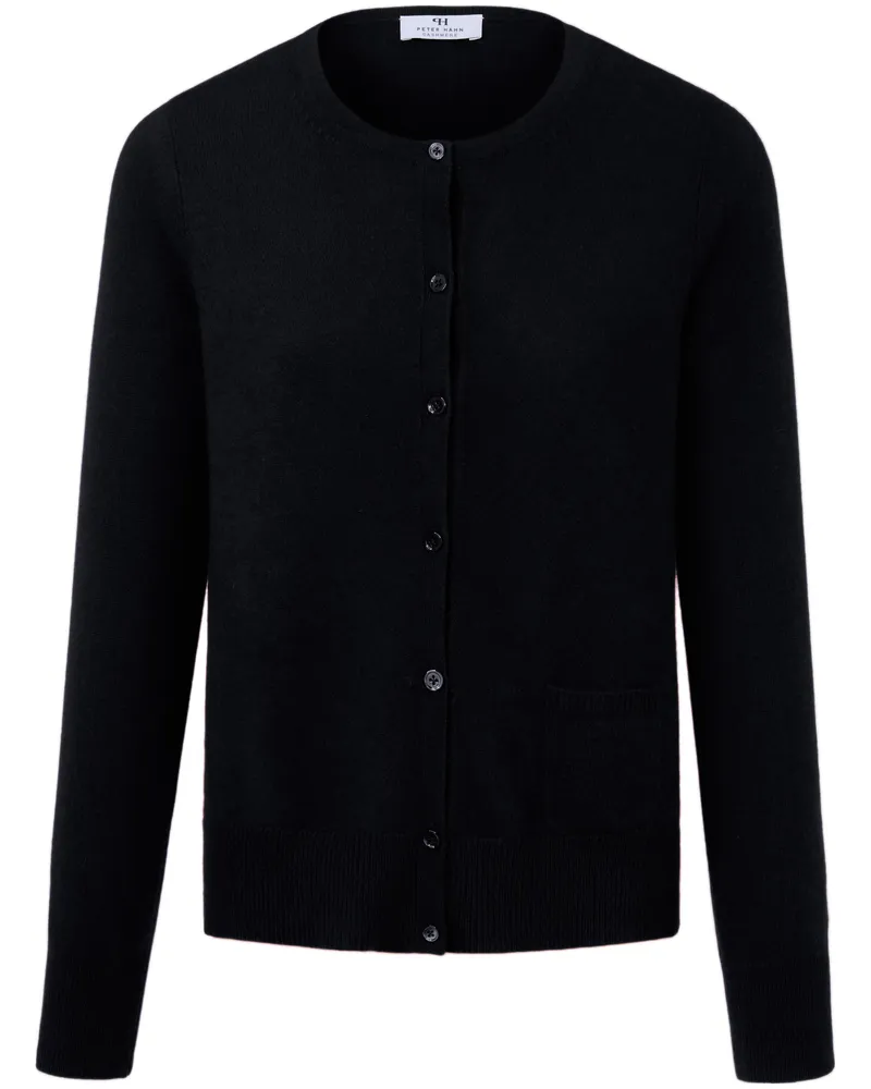 Peter Hahn Strickjacke aus 100% Premium-Kaschmir  Cashmere schwarz Schwarz