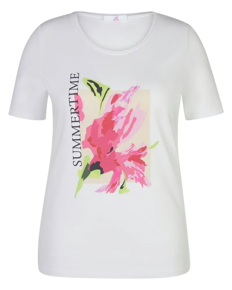 Emilia Lay Rundhals-Shirt  weiss Weiss