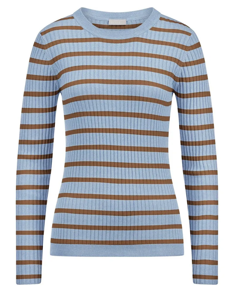 Peter Hahn Rundhals-Pullover  blau Blau