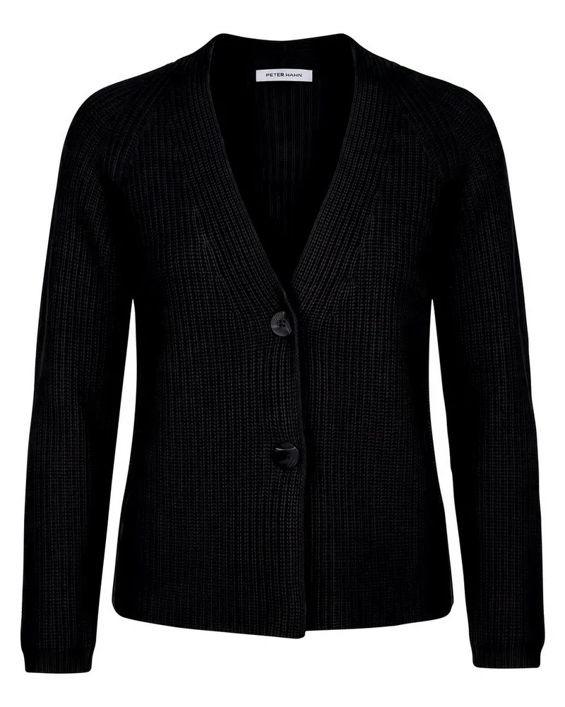 Peter Hahn Strickjacke  schwarz Schwarz