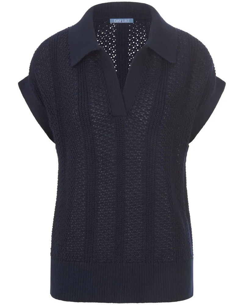 DAY.LIKE Polo-Pullover  blau Blau
