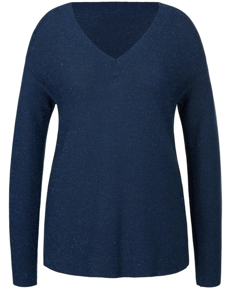 Anna Aura V-Pullover  blau Blau