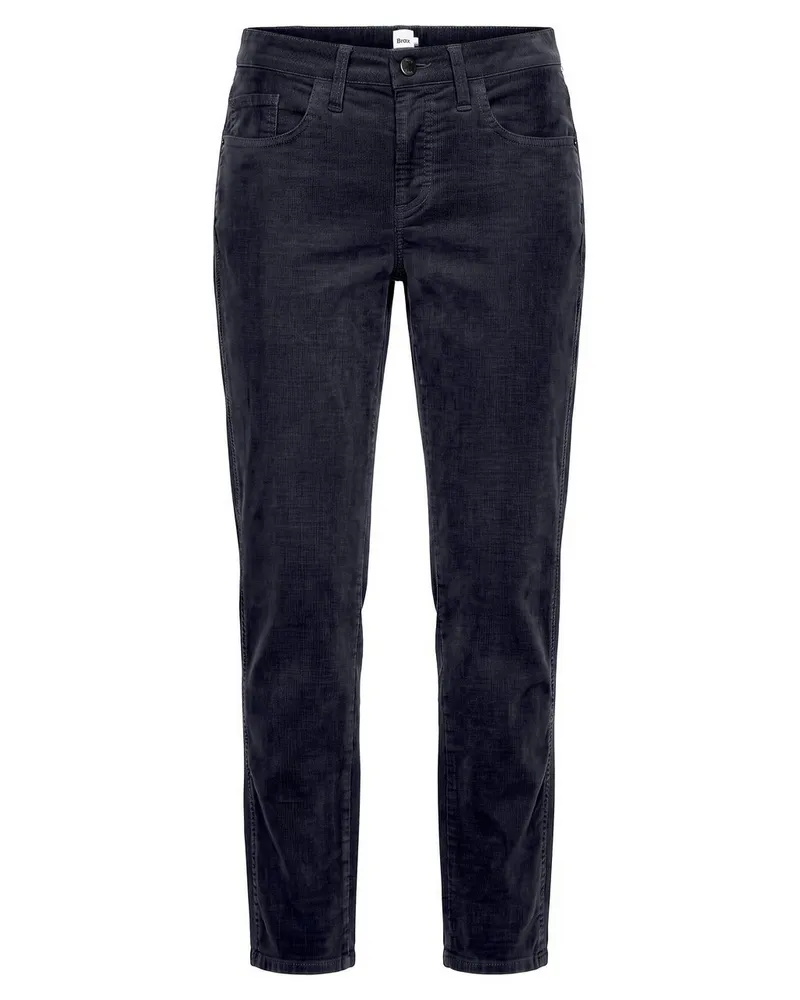 Brax Knöchellange Cord-Hose  blau Blau