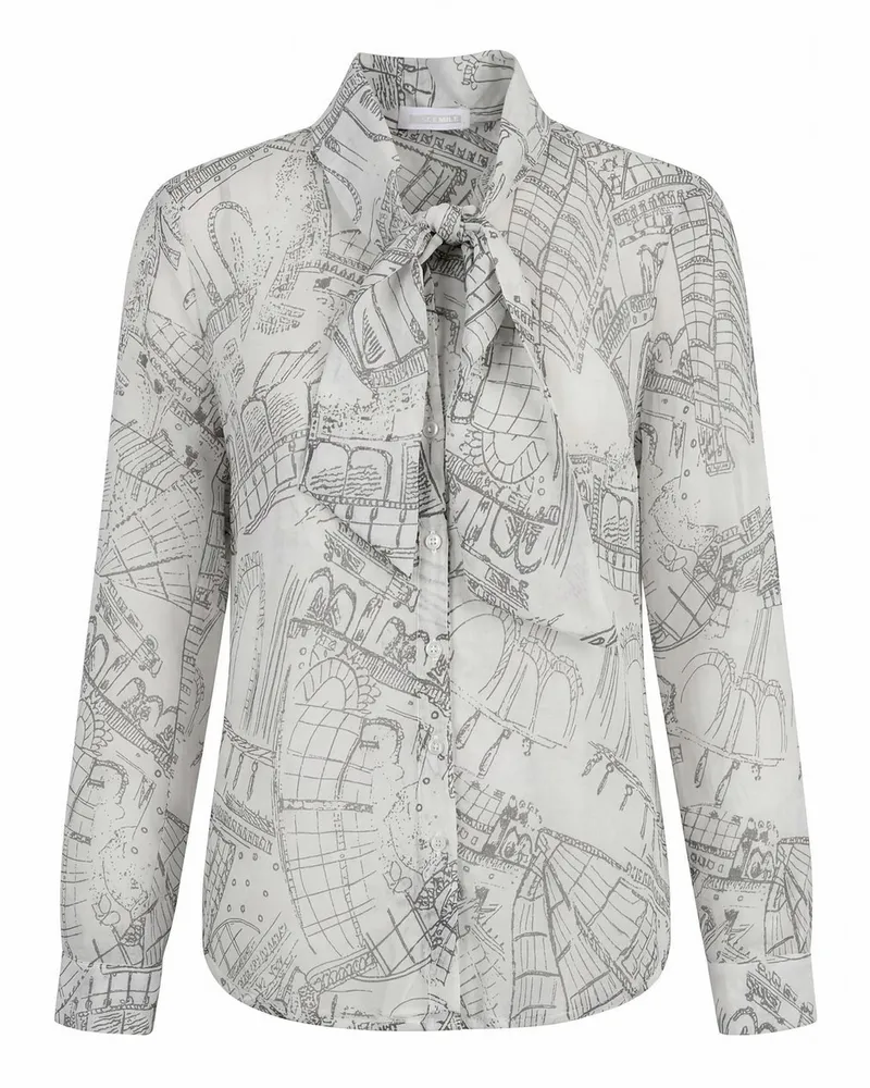 St. Emile Bluse Stehkragen  weiss Weiss