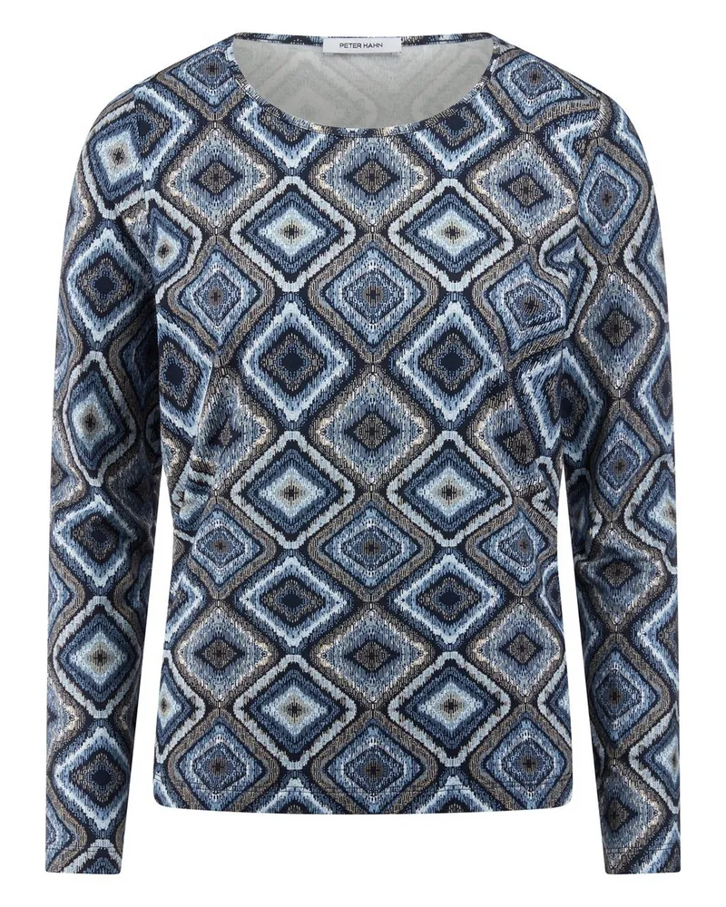Peter Hahn Rundhals-Shirt  blau Blau