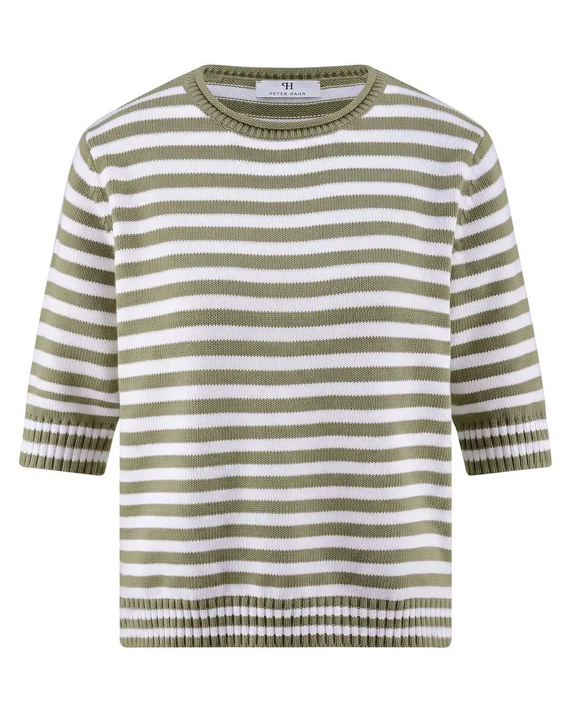 Peter Hahn Rundhals-Pullover Rollkante  grün Grün