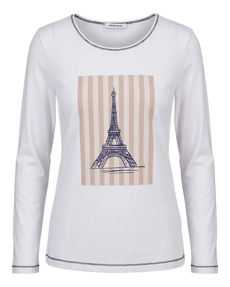 Peter Hahn Rundhals-Shirt  weiss Weiss