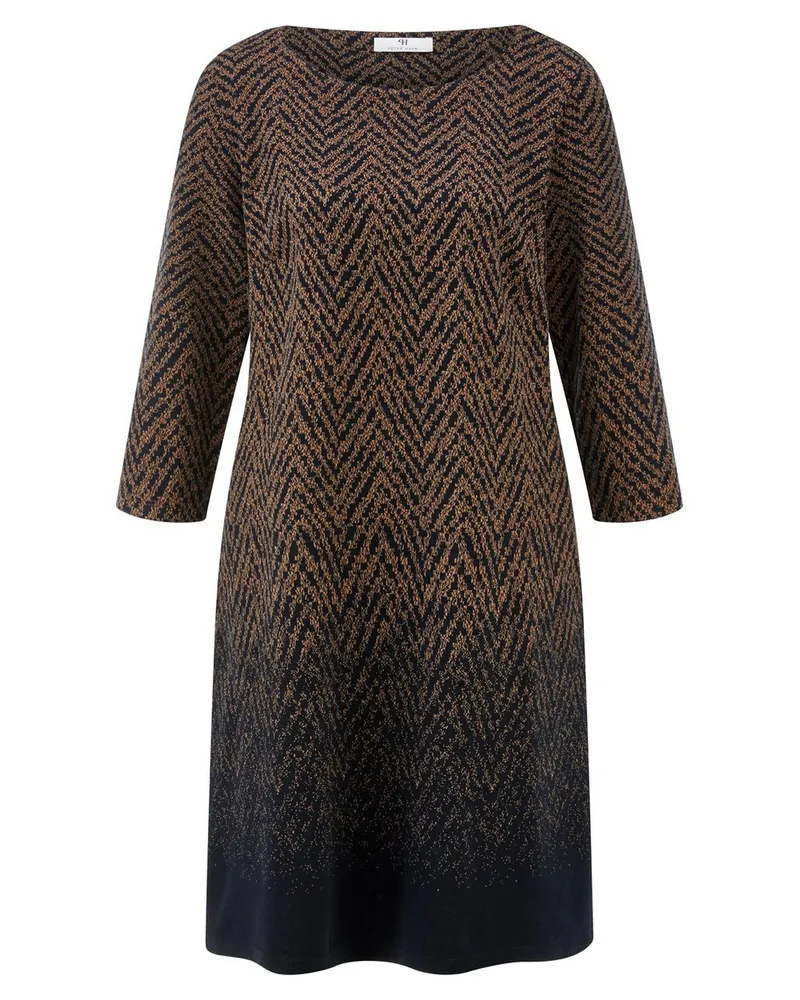 Peter Hahn Jersey-Kleid Rundhals-Ausschnitt  blau Blau