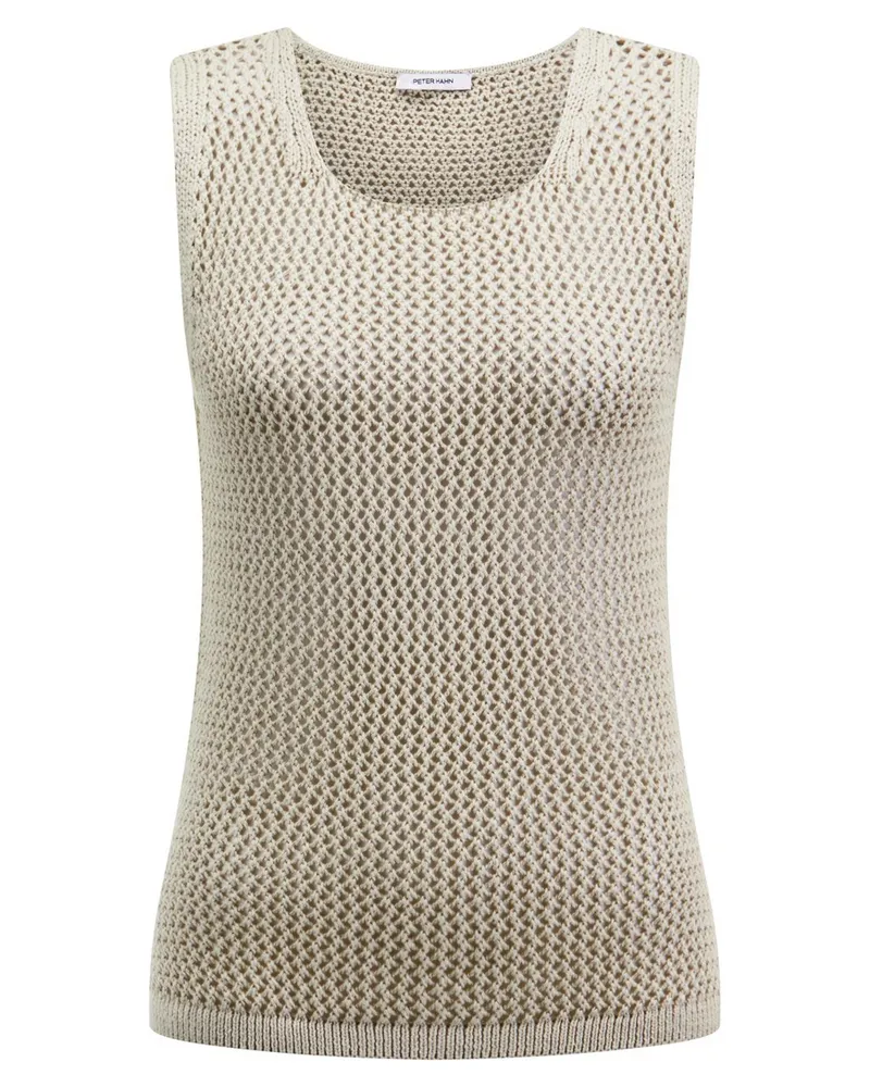 Peter Hahn Stricktop Rundhals-Ausschnitt  grau Grau