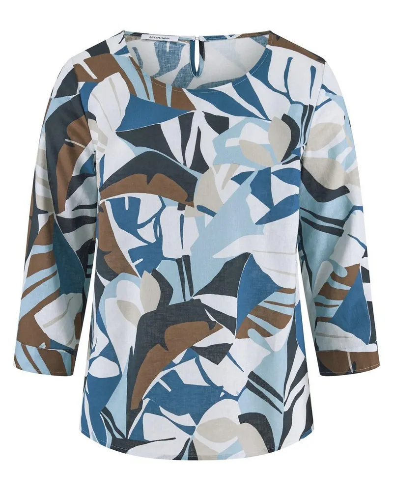 Peter Hahn Bluse Rundhals-­Ausschnitt  blau Blau