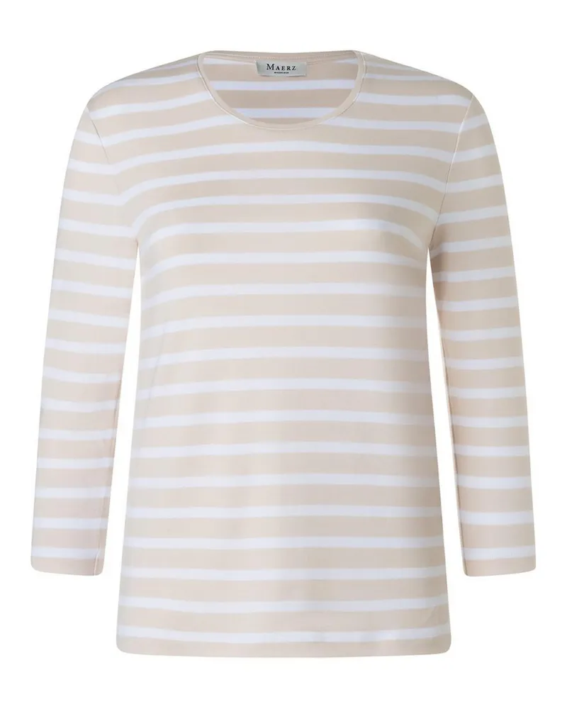 Maerz Rundhals-Shirt 3/4-Arm  beige Beige