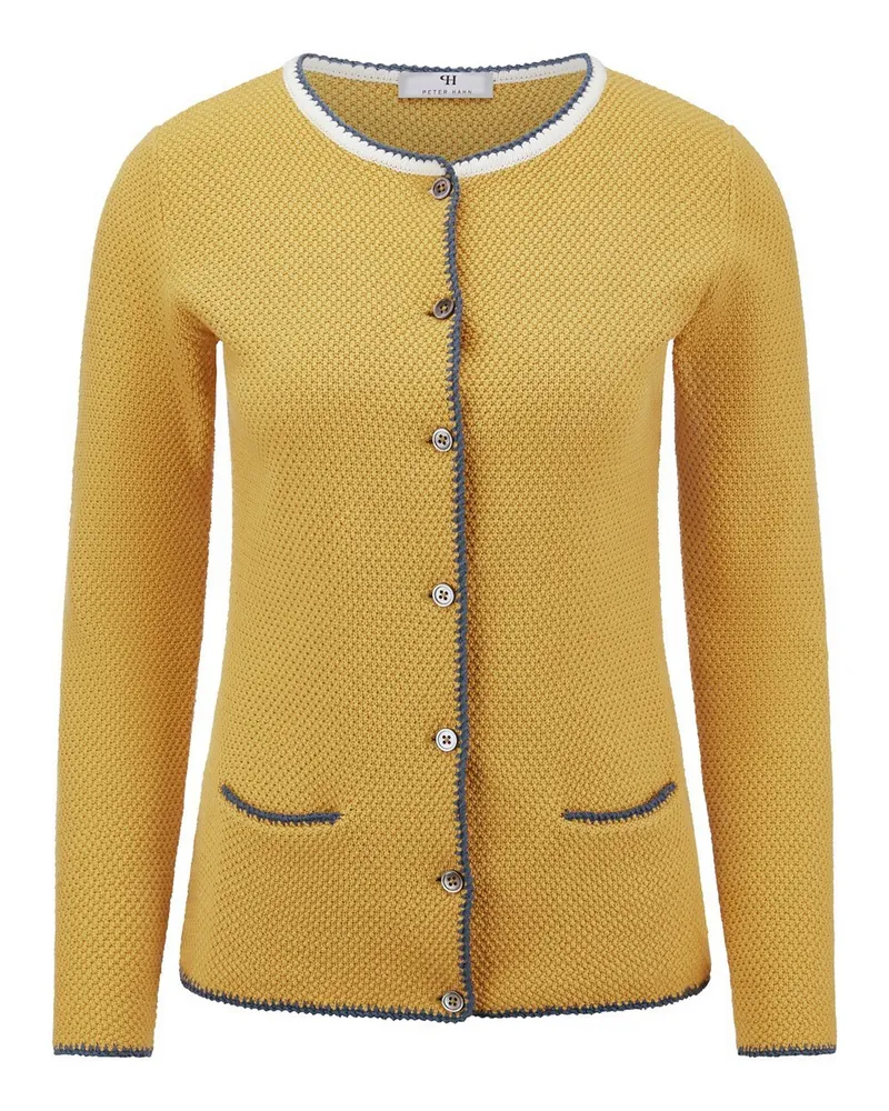 Peter Hahn Strickjacke  gelb Gelb