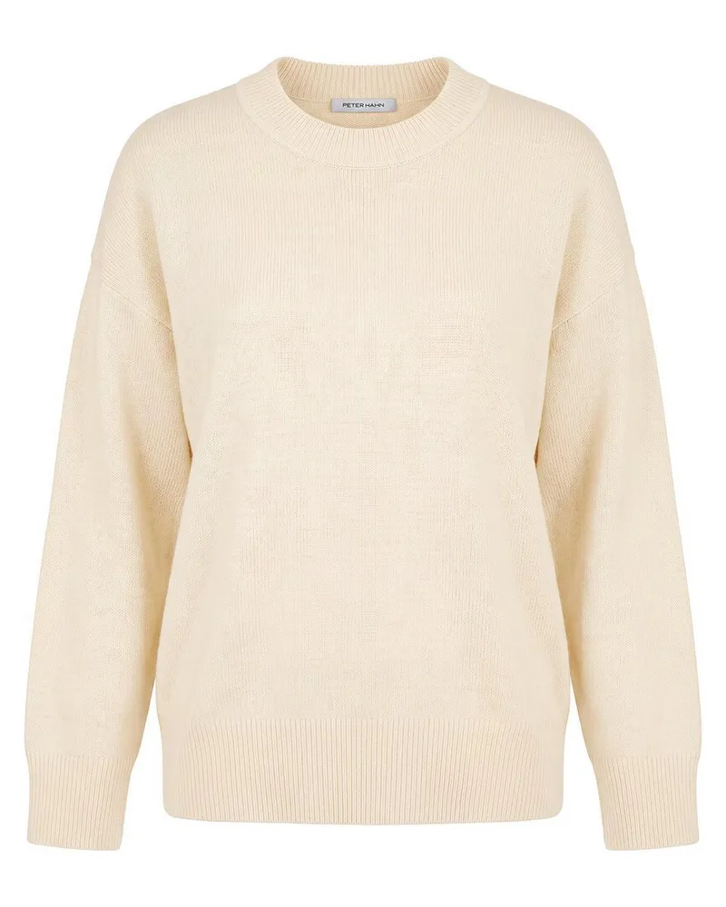 Peter Hahn Rundhals-Pullover Kaschmir  weiss Weiss