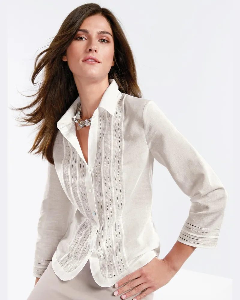 Peter Hahn Bluse 3/4-Arm  beige Beige