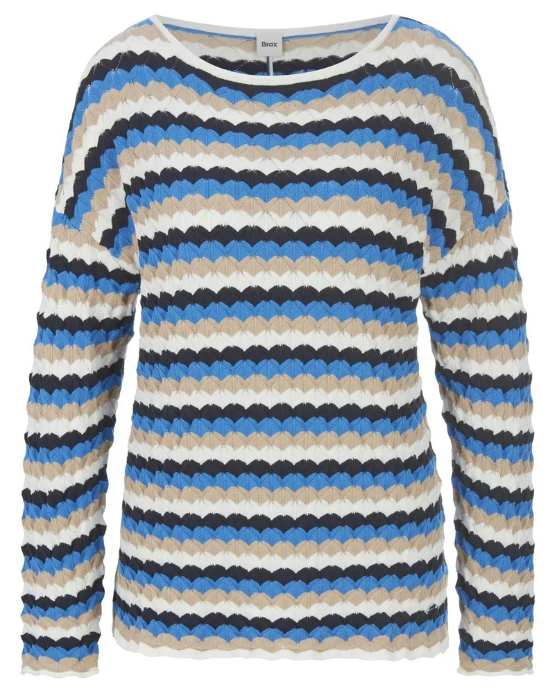 Brax Rundhals-Pullover  mehrfarbig Mehrfarbig