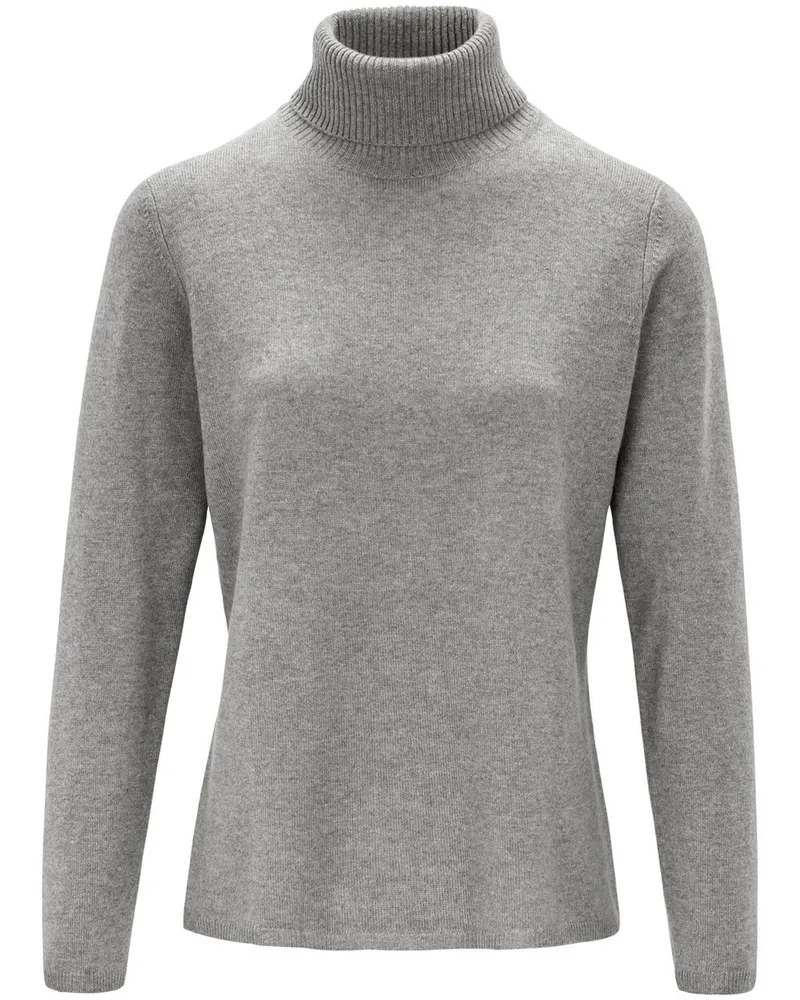 Include Rollkragen-Pullover aus Schurwolle und Kaschmir  grau Grau