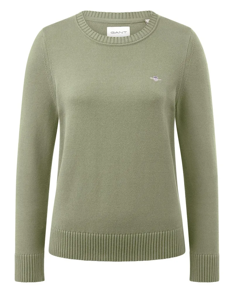 Gant Rundhals-Pullover  grün Grün