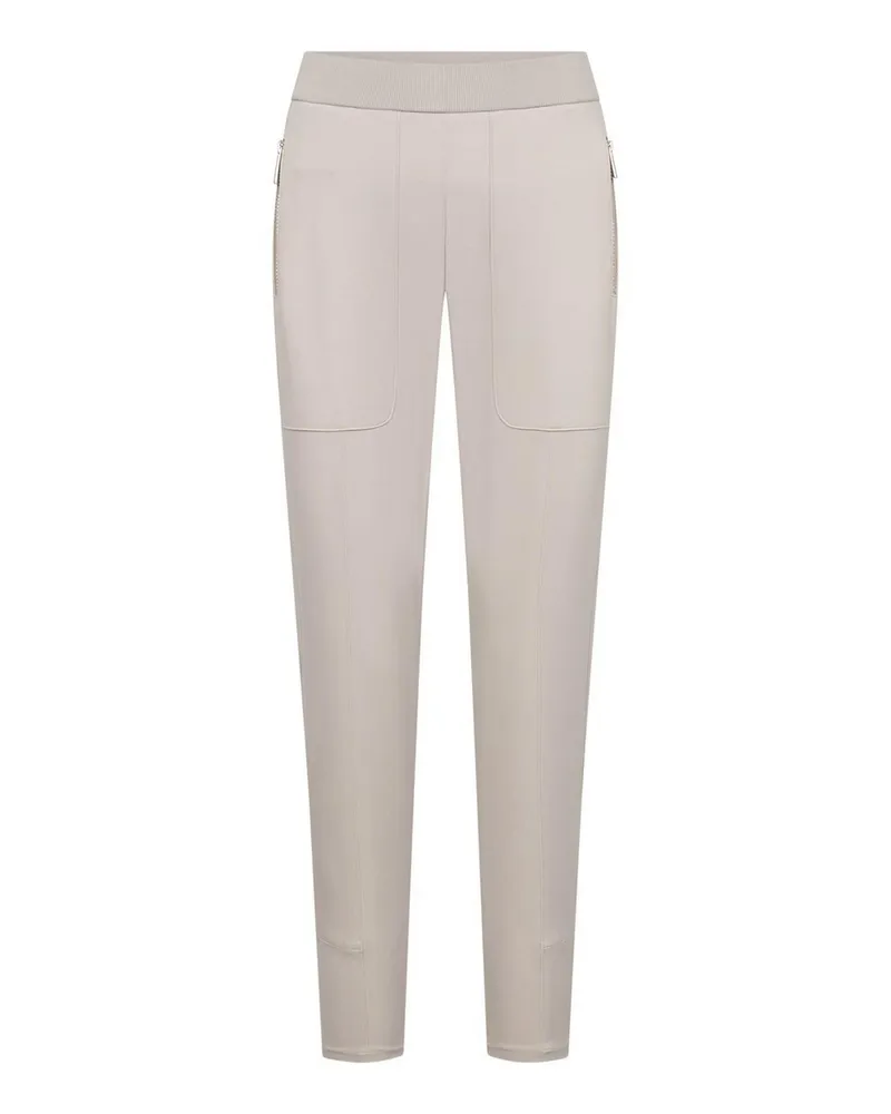 RAFFAELLO ROSSI  Knöchellange Slim Fit-Jersey-Hose  weiss Weiss