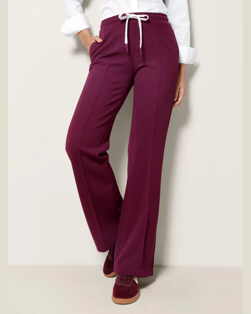 Peter Hahn Straight Fit-Jersey-Hose  rot Rot