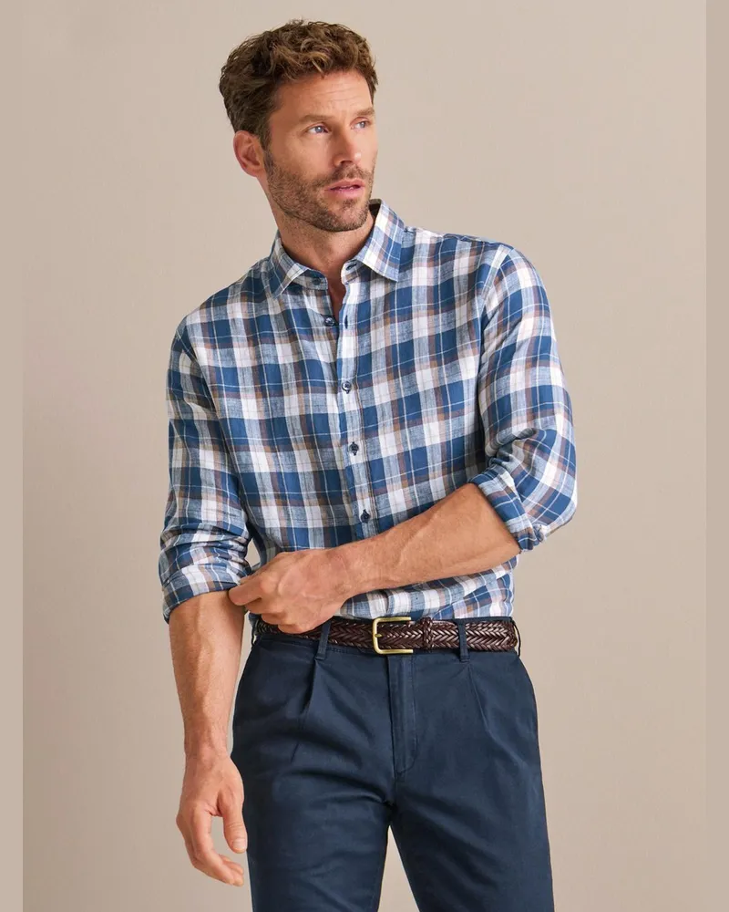 Bugatti Hemd Modern Fit  blau Blau